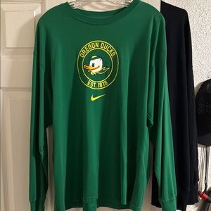 Nike Oregon Ducks Green Long Sleeve T Shirt